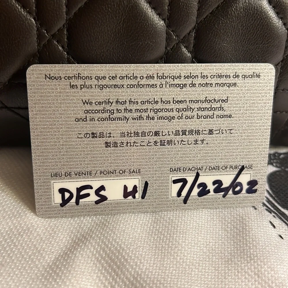 SOLD❤️❤️❤️Lady Dior Bag Cannage Quilt lamb skin - Picture 12 of 14